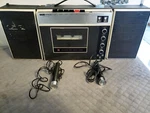 Japan Vintage 1968 Hitachi Solid State Stereo Cassette Recorder TRQ-222 Mic. Fixed Price $50.00.