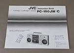 Jvc Portable Component System PC-150 Jw/c Instruction Book D-4795. Fixed Price $64.95.