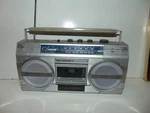 Sharp GF-4700 Silver 1980S Boombox Radio Stereo Cassette Untested No Cord. Fixed Price $68.00.