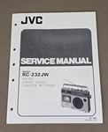 Jvc Cassette Recorder RC-232JW Service Manual D-3347. Fixed Price $54.95.