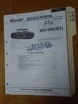 Sharp WQ-280 Service Manual Original Repair Book Stereo Boombox Radio. Fixed Price $20.00.