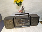 Vintage Sanyo MW235LET Boombox Dual Cassette 4-BAND Eq Bassxpander Works. Fixed Price $140.00.