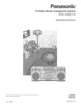 Panasonic RX-DS515 Portable Stereo Owners Instruction Manual. Fixed Price $22.24.