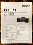 Toshiba RT-7569 Radio Cassette Service Manual *original*. Fixed Price $19.97.
