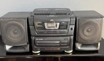 Vtg 90S Jvc Dual Cassette Tape Am Fm Portable Stereo Boombox PC-X106BK Works. Fixed Price $142.35.