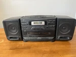 Jvc PC-X105 Cd Portable System Player Fm Am Dual Cassette Boombox Tested. Fixed Price $75.00.