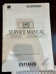 Aiwa CA-DW935M CADW935M Repair Service Manual 920 933 Usa **original**. Fixed Price $22.99.