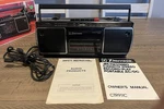 Vtg Emerson Cassette Player Am/fm Radio Stereo Recorder Ac/dc Boombox Works. Fixed Price $42.00.