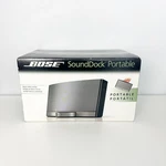Bose Sounddock Portable Digital Music System Black Silver 043085 New Open Box. Fixed Price $289.99.