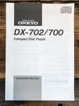 Onkyo DX-700 DX-702 Cd Player Owners / User Manual *original*. Fixed Price $19.97.