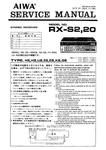 Service Manual For Aiwa RX-20, RX-S2. Fixed Price $14.96.
