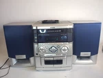 Vtg Boombox Aiwa NSX-AJ203 3-CD Changer Dual Cassette W/box & Remote *see Ad*. Fixed Price $85.00.