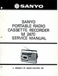 Vintage Sanyo Model M2470 Portable Radio Cassette Recorder Service Manual. Fixed Price $23.49.