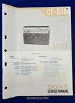 Original Sony CF-530 Stereo Cassette Corder Service Manual. Fixed Price $14.95.