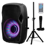 Acoustic Audio By Goldwood 1000W Bluetooth Speaker, Pa System W/flashing Leds. Fixed Price $199.99.
