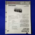Sony CFS-350 Service Manual Original Paper Oem Repair Guide Usa. Fixed Price $29.95.
