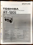 Toshiba RT-120S Radio Cassette Service Manual *original*. Fixed Price $19.97.