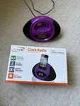 Ilive Clock Radio For Ipod And Phone Purple. Fixed Price $13.00.