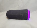 Onn. Large Rugged Speaker With Led Lighting, Grey Size: D86*W86*H206MM. Fixed Price $30.00.