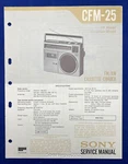 Original Sony CFM-25 Fm/am Cassette-corder Service Manual. Fixed Price $14.95.