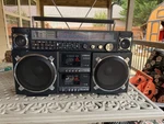 Vintage Boom Box .trident Very Big. 25X14X5INC. Double Cassette.. Fixed Price $900.00.