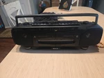 Soundesign Double Cassette Player Recorder Am-fm Model 4749BLK Boombox. Fixed Price $56.50.