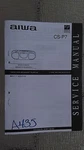 Aiwa CS-P7 Service Manual Original Repair Book Stereo Tape Player Boombox Radio. Fixed Price $20.00.