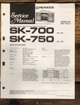 Pioneer SK-700 SK-750 Radio Cassette Service Manual *original*. Fixed Price $14.97.