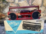 Vintage Boombox Sanyo M7022 Radio Cassette Player Stereo Red No Vela Lasonic. Fixed Price $125.00.