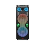 Qfx Dual 12" Party Speaker, Rechargeable Battery, Led Lights, Bluetooth, Way. Fixed Price $234.99.