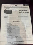 Orig. Sharp WQ-CH800 WQ-CH1500 Repair & Service Manual *original*. Fixed Price $27.99.