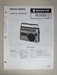 Vintage Sanyo Service Manual Model Number 2429-2. Fixed Price $10.00.
