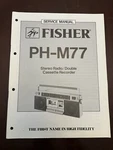 Fisher PH-M77 Cassette Recorder Boombox Service Manual Vintage Oem Diagrams. Fixed Price $24.99.