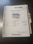 Pioneer RK-500 Service Manual Original Repair Book Radio Cassette Recorder. Fixed Price $49.99.