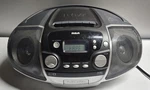 Rca RCD175-B Boombox Cassette Player Am/fm Radio Aux Headphone Black Silver. Fixed Price $40.52.