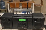 Sony CFD-580 Mega Bass Am/fm Cd Cassette Boombox Aux Headphone Black. Fixed Price $180.00.