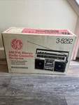 General Electric 3-5252 Am Fm Stereo Portable Cassette Radio Recorder. Fixed Price $55.00.