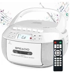 Greadio Boombox CD-X2A Player Cassette, Bluetooth Am/fm Radio Usb. Fixed Price $39.99.