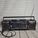1987 Sanyo Am/fm Portable Stereo Cassette MW703 Boom Box Radio Works. Fixed Price $30.00.