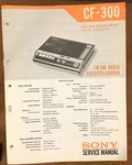 Sony CF-300 Radio Cassette Service Manual *original* #2. Fixed Price $13.97.