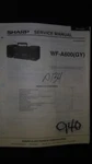 Sharp WF-A600 Service Manual Original Repair Book Stereo Tape Deck Boombox Radio. Fixed Price $19.98.