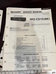 Orig. Sharp WQ-CD15BK WQCD15(BK) Repair & Service Manual *original*. Fixed Price $14.99.