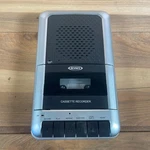 Jensen MCR-100 Cassette Recorder Player Silver & Black Built-in Mic Portable. Fixed Price $44.99.