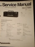 Panasonic RX-CT840 Service Manual Portable Stereo Radio Cassette System Original. Fixed Price $29.99.