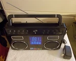 Ilive IBB683B Retro Bluetooth Portable Boombox With Digital Fm Radio. Fixed Price $59.99.