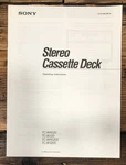 Sony TC-W320 -WR520S -W320S Cassette Owners / User Manual *original*. Fixed Price $19.97.